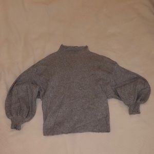 Grey ribbed sweater